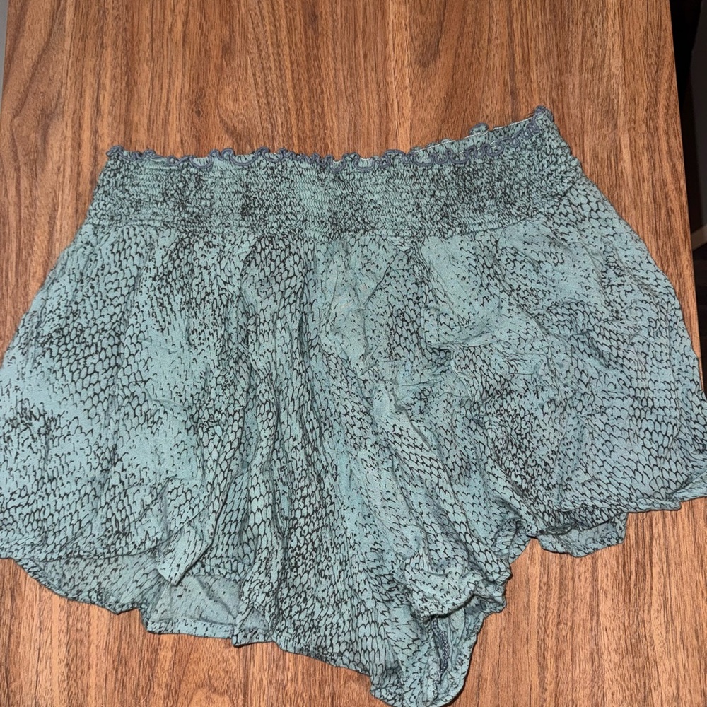 High Waist Te Patterned Women's Shorts